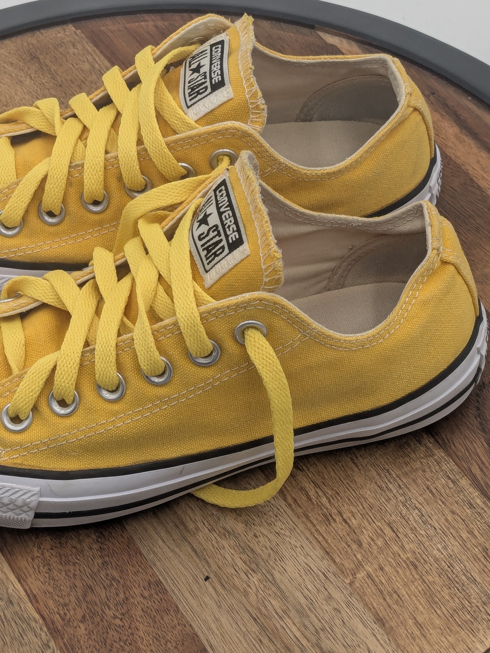 Converse Chuck Taylor All Star Ox Low Top Yellow Canvas Sneakers Women's 7 - Picture 4 of 11